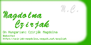 magdolna czirjak business card